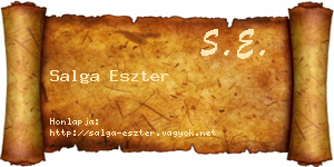 Salga Eszter névjegykártya